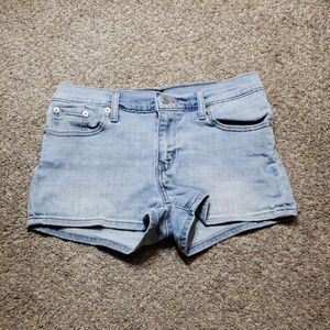 Levis Shorts Womens 28 Blue Light Wash Denim
